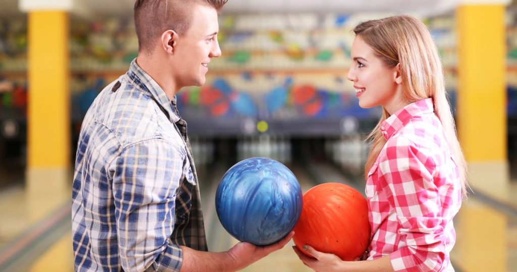Couple wearing the right outfit for a bowling date: Comfortable and casual clothes