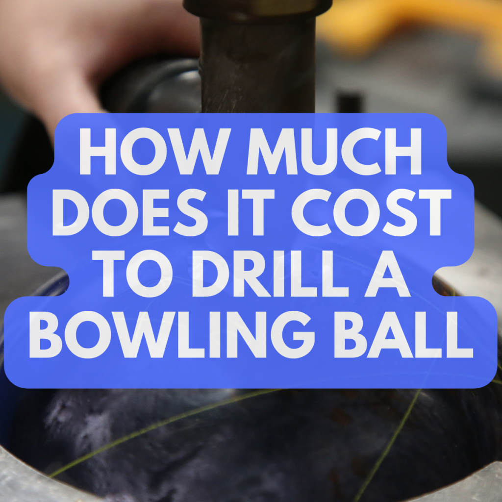 Bowling ball being drilled